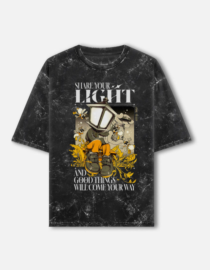 RAJIRU Share Your Light oversized T-shirt front view