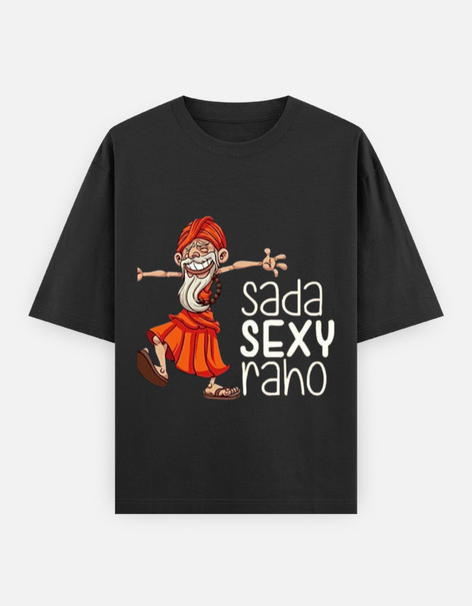 RAJIRU Desi Humor oversized T-shirt front view