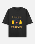RAJIRU I Love You Forever Pug oversized T-shirt front view