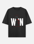 RAJIRU Minimalist Warrior oversized graphic T-shirt front view