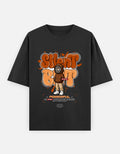 RAJIRU black oversized T-shirt front