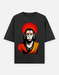RAJIRU Bajrang Divine Strength oversized graphic T-shirt back detail