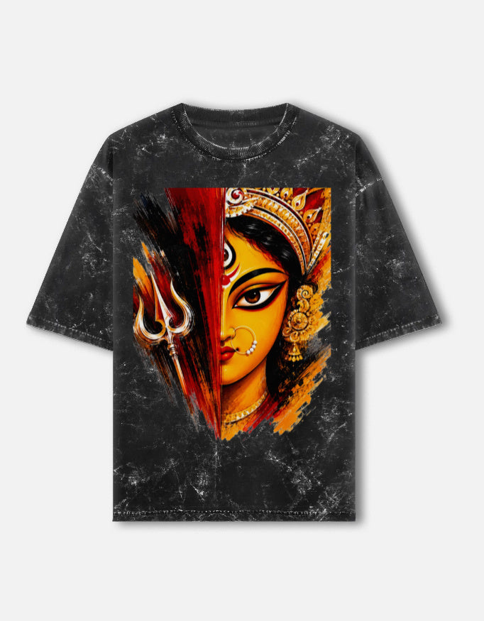 RAJIRU Devi Shakti Storm oversized graphic T-shirt front view