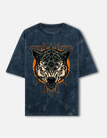RAJIRU Wolf Fang washed oversized T-shirt front view