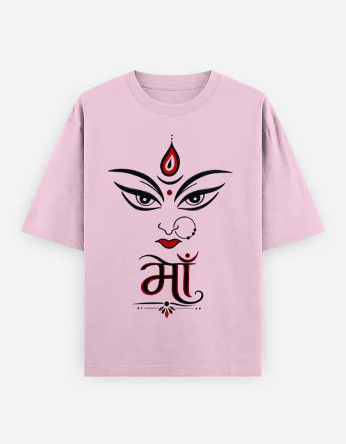 RAJIRU Red oversized classic T-shirt front view