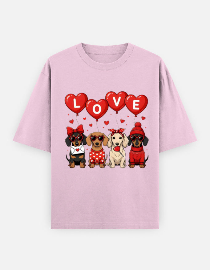 Love Dogs RAJIRU oversized T-shirt front