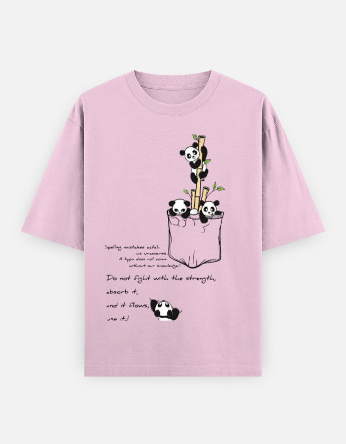 RAJIRU white and light pink oversized T-shirt alternate front