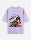 RAJIRU Premium Dirt Bike oversized graphic T-shirt front view