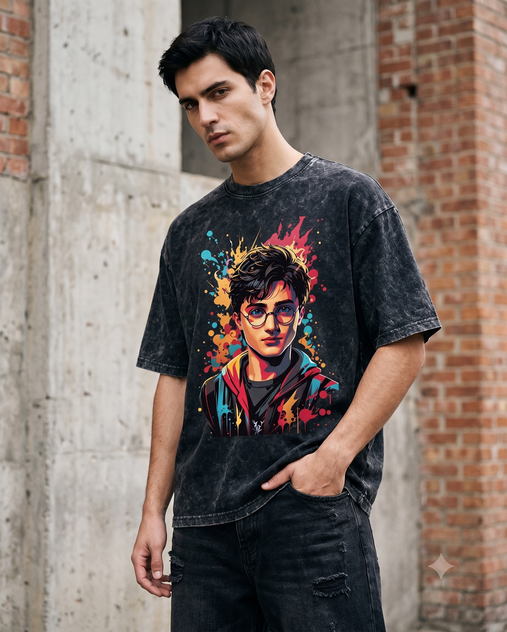 RAJIRU Harry Potter Paint Splatter graphic T-shirt product image