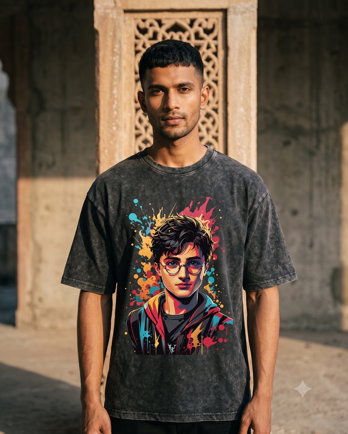 RAJIRU Harry Potter Paint Splatter graphic T-shirt detail image